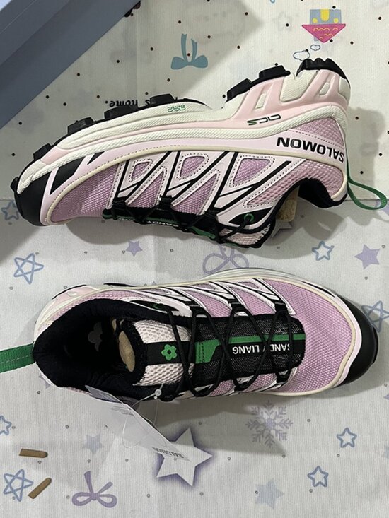 Salomon XT-6 Pink Outdoor Mesh Sneakers - Picture 2 of 8